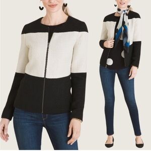 Chico's Tweed Black and White Jacket NWT